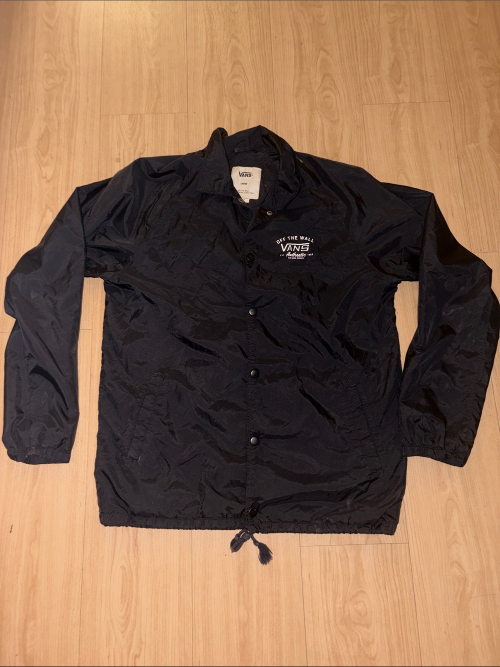 Vans Black 'Off The Wall' Coach Windbreaker Jacket
